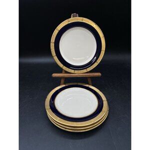 Flintridge Georgian Rose Spanish Green Gold Dessert Plate 6 1/4” LOT 4 READ